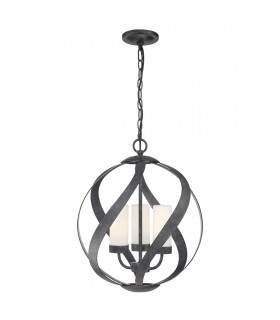 Quoizel Blacksmith Spherical Pendant Ceiling Light Old Black IP44-1