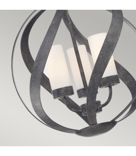 Quoizel Blacksmith Spherical Pendant Ceiling Light Old Black IP44-2