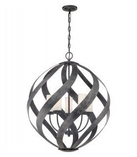 Quoizel Blacksmith Spherical Pendant Ceiling Light Old Black IP44-1