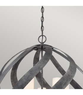 Quoizel Blacksmith Spherical Pendant Ceiling Light Old Black IP44-2
