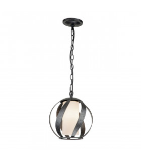 Quoizel Blacksmith Spherical Pendant Ceiling Light Old Black IP44-1