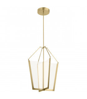Kichler Calters Integrated LED Pendant Ceiling Light Champagne Gold 3000K-1