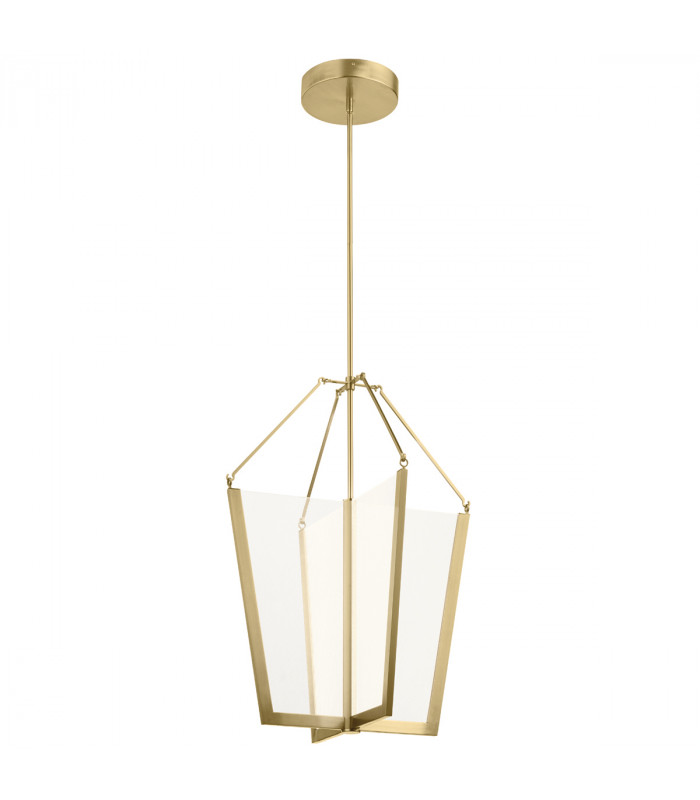Kichler Calters Integrated LED Pendant Ceiling Light Champagne Gold 3000K-1