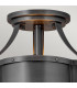 Hinkley Chance Cylindrical Ceiling Light Blackened Brass-2
