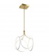 Kichler Ciri Integrated LED Pendant Ceiling Light White with Champagne Gold 3000K-1