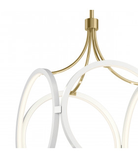 Kichler Ciri Integrated LED Pendant Ceiling Light White with Champagne Gold 3000K-2