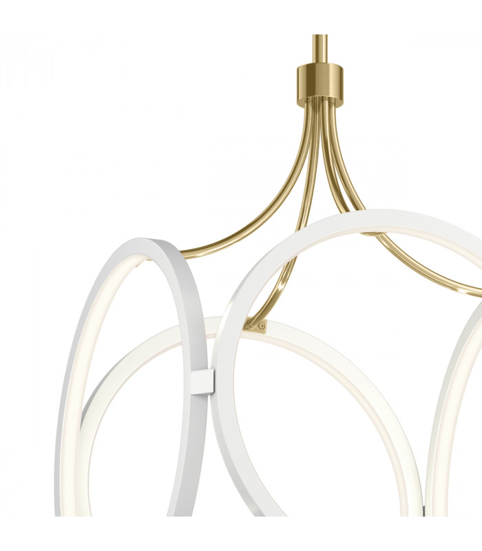 Kichler Ciri Integrated LED Pendant Ceiling Light White with Champagne Gold 3000K-2