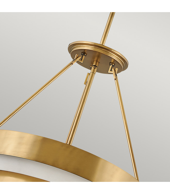 Hinkley Echelon Cylindrical Pendant Ceiling Light Heritage Brass-3