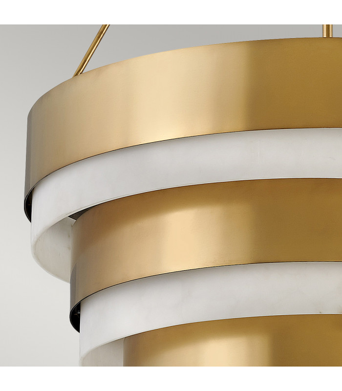 Hinkley Echelon Cylindrical Pendant Ceiling Light Heritage Brass-4