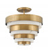 Hinkley Echelon Cylindrical Ceiling Light Heritage Brass-1