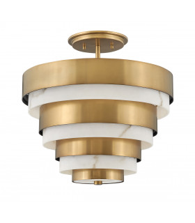 Hinkley Echelon Cylindrical Ceiling Light Heritage Brass-1