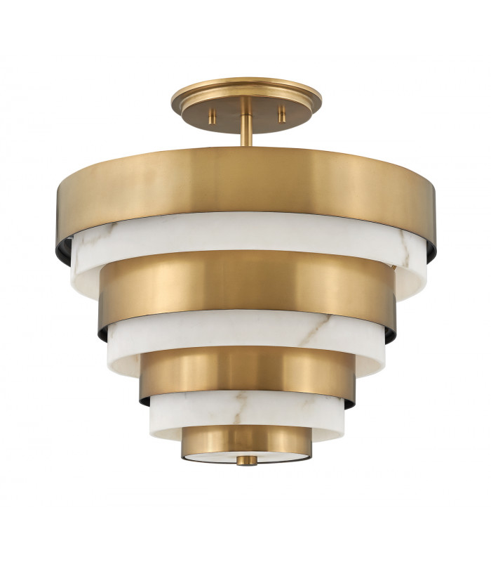 Hinkley Echelon Cylindrical Ceiling Light Heritage Brass-1