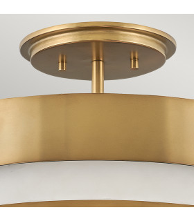 Hinkley Echelon Cylindrical Ceiling Light Heritage Brass-2