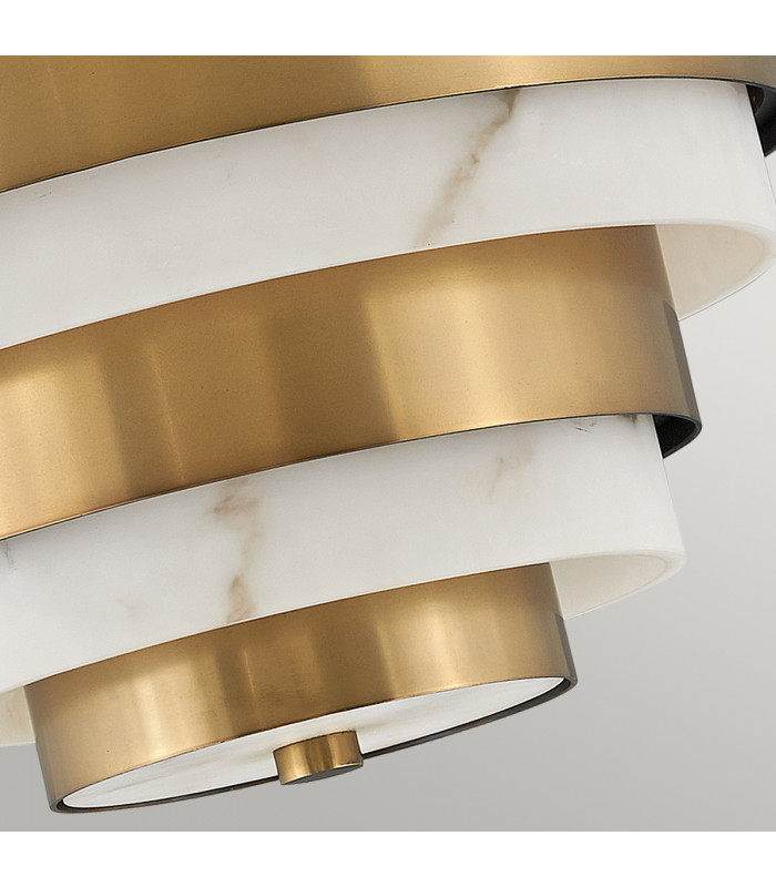 Hinkley Echelon Cylindrical Ceiling Light Heritage Brass-4
