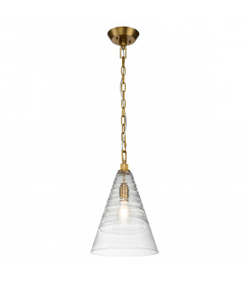 Feiss Elmore Dome Pendant Ceiling Light Burnished Brass-1