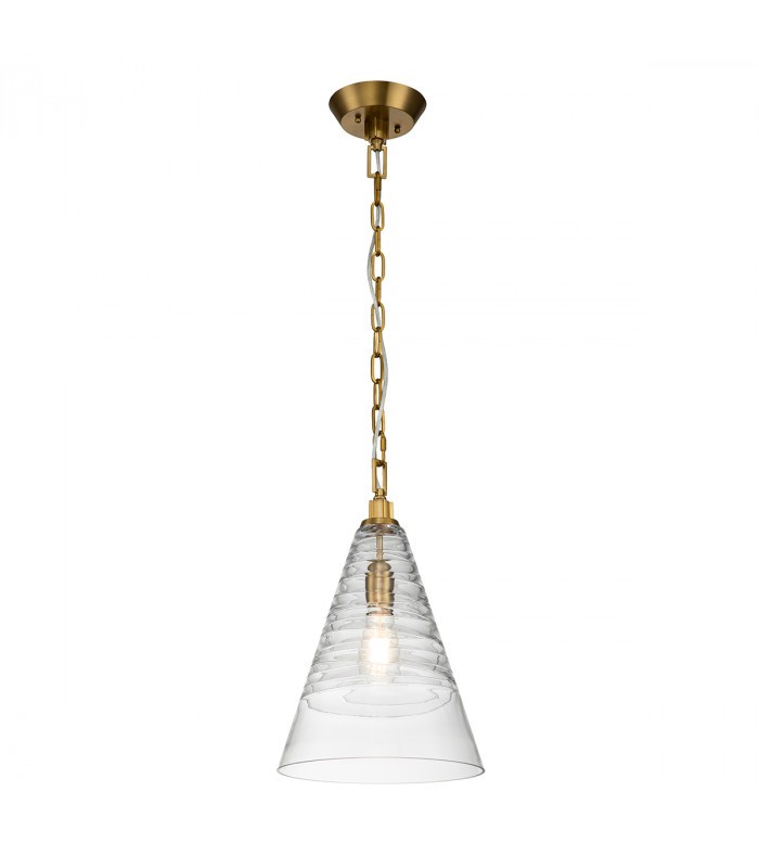 Feiss Elmore Dome Pendant Ceiling Light Burnished Brass-1
