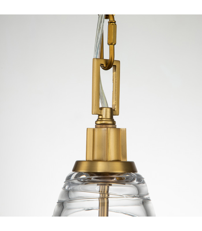 Feiss Elmore Dome Pendant Ceiling Light Burnished Brass-3