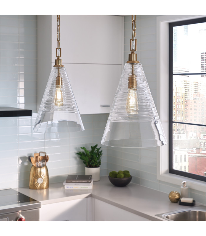 Feiss Elmore Dome Pendant Ceiling Light Burnished Brass-7