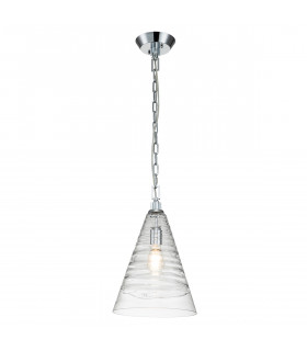 Feiss Elmore Dome Pendant Ceiling Light Polished Chrome-1