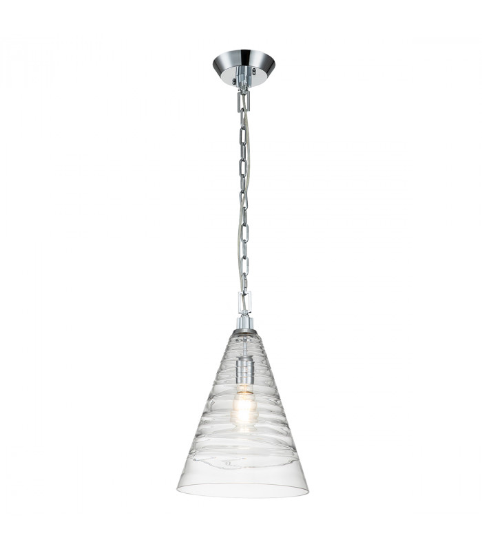Feiss Elmore Dome Pendant Ceiling Light Polished Chrome-1