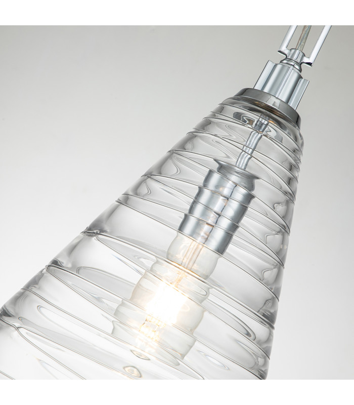 Feiss Elmore Dome Pendant Ceiling Light Polished Chrome-3