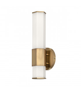 Hinkley Facet Integrated LED Bathroom Wall Lamp Heritage Brass 3000K IP44-1