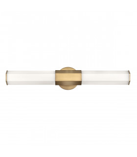 Hinkley Facet Integrated LED Bathroom Wall Lamp Heritage Brass 3000K IP44-1