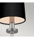 Feiss Felixstowe Wall Lamp with Shade Polished Chrome Black Faux Silk Shade 3000K IP44-2