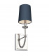 Feiss Felixstowe Wall Lamp with Shade Polished Chrome Breton Faux Silk Shade 3000K IP44-1