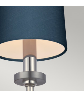 Feiss Felixstowe Wall Lamp with Shade Polished Chrome Breton Faux Silk Shade 3000K IP44-2