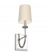 Feiss Felixstowe Wall Lamp with Shade Polished Chrome Scallop Faux Silk Shade 3000K IP44-1