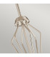 Kichler Kayva Integrated LED Multi Arm Pendant Ceiling Light Polished Nickel 3000K IP44-4
