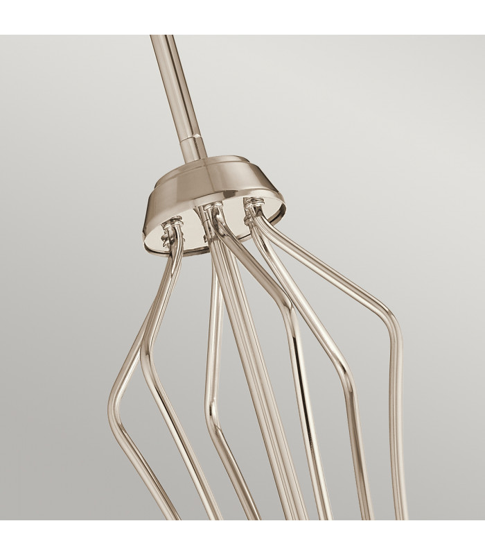 Kichler Kayva Integrated LED Multi Arm Pendant Ceiling Light Polished Nickel 3000K IP44-4