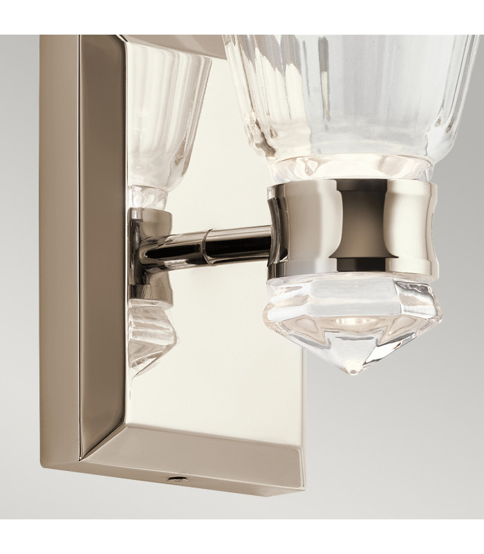 Kichler Kayva Integrated LED Wall Lamp Polished Nickel 3000K IP44-2