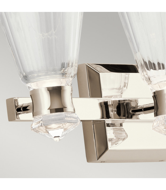 Kichler Kayva Integrated LED Wall Lamp Polished Nickel 3000K IP44-2