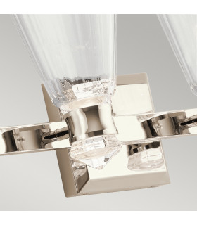 Kichler Kayva Integrated LED Wall Lamp Polished Nickel 3000K IP44-2