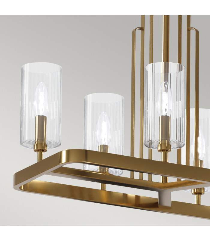 Kichler Kimrose Bar Pendant Ceiling Light Brushed Natural Brass-3