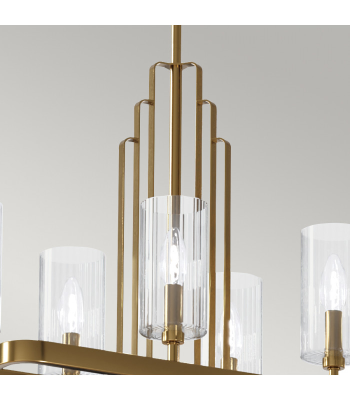 Kichler Kimrose Bar Pendant Ceiling Light Brushed Natural Brass-4