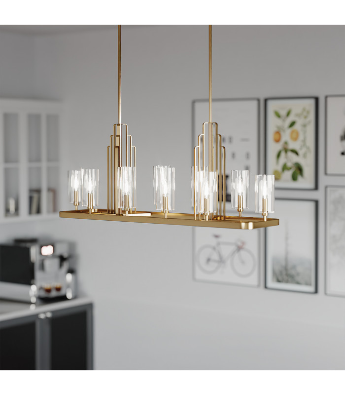Kichler Kimrose Bar Pendant Ceiling Light Brushed Natural Brass-6