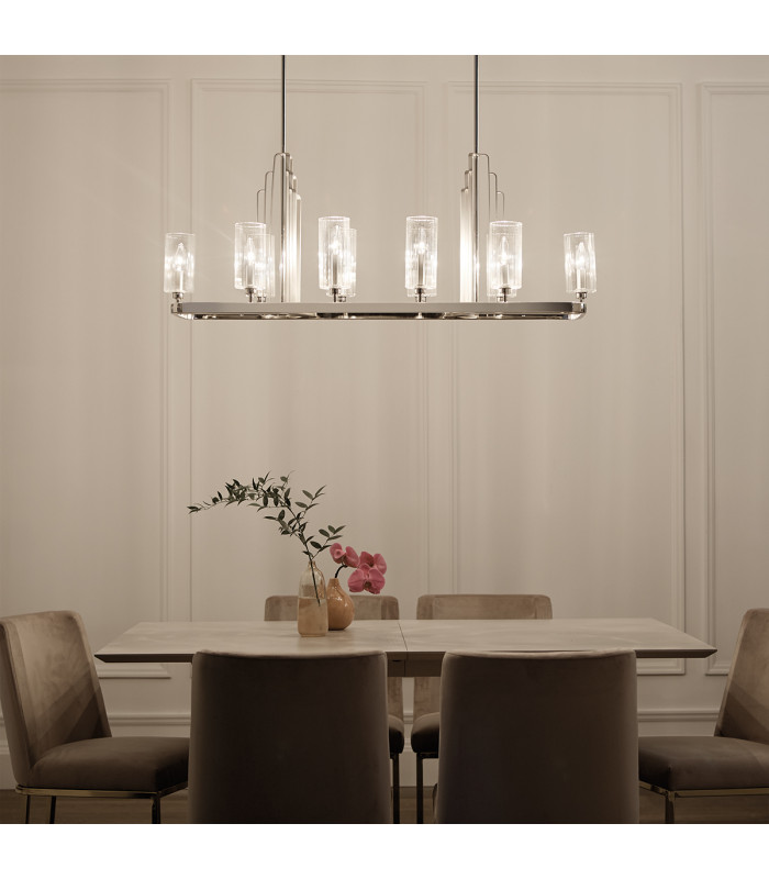 Kichler Kimrose Bar Pendant Ceiling Light Polished Nickel-6