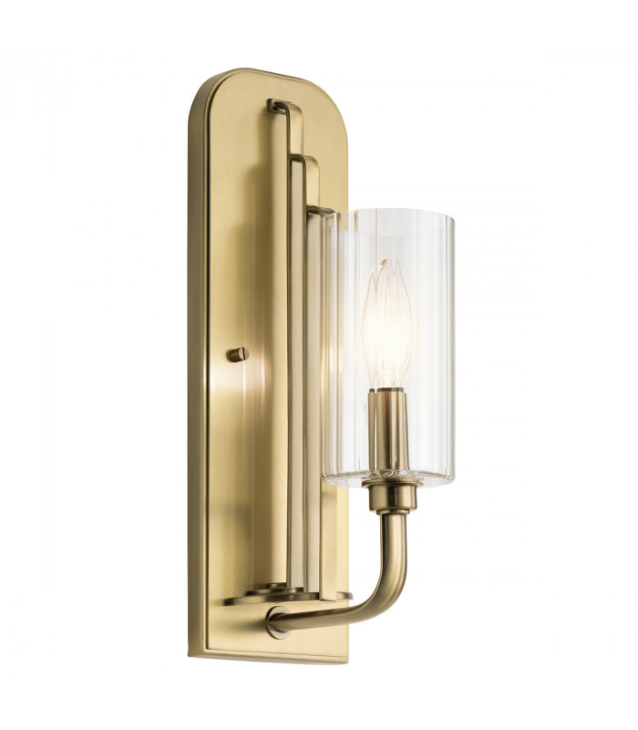 Kichler Kimrose Wall Lamp Brushed Natural Brass-1