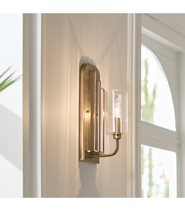 Kichler Kimrose Wall Lamp Brushed Natural Brass-5