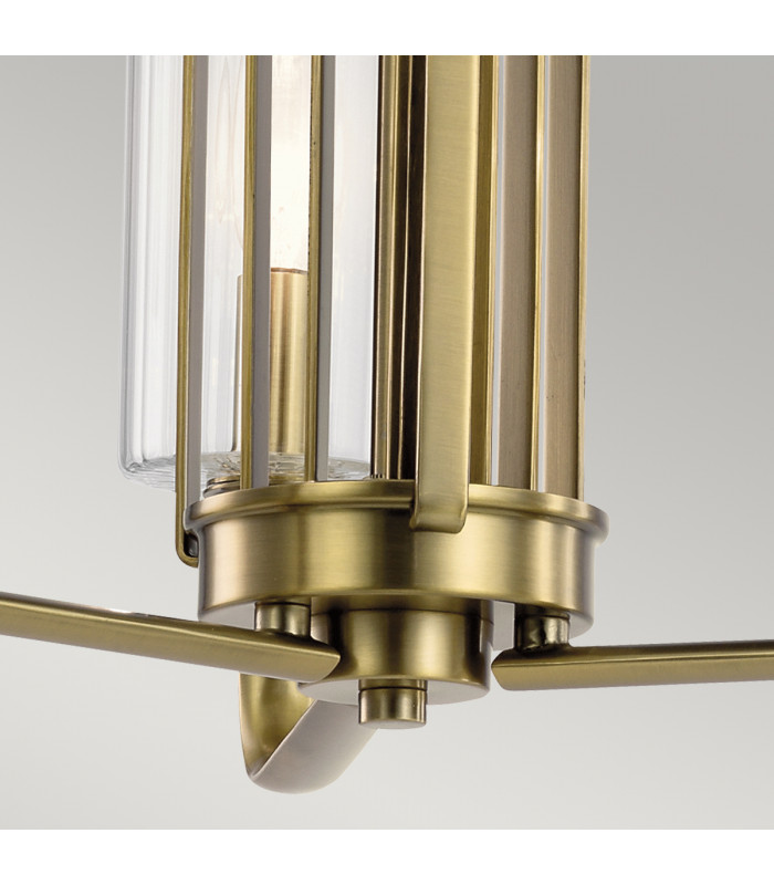 Kichler Kimrose Multi Arm Pendant Ceiling Light Brushed Natural Brass-4