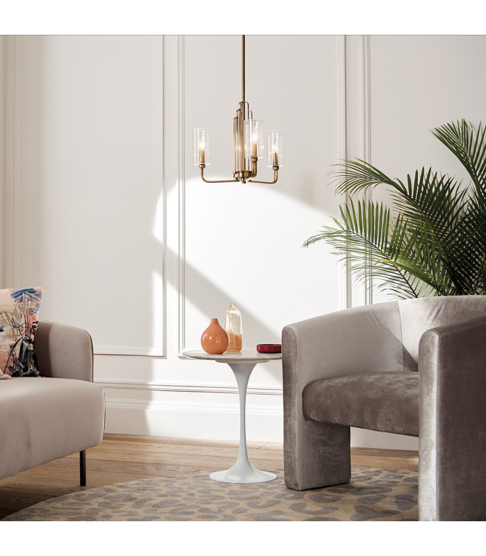 Kichler Kimrose Multi Arm Pendant Ceiling Light Brushed Natural Brass-6