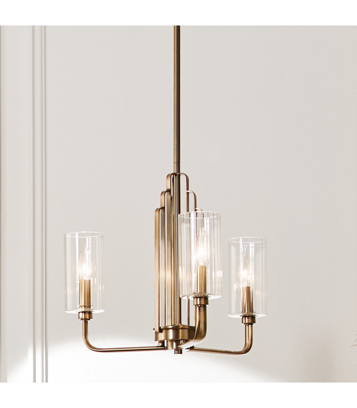 Kichler Kimrose Multi Arm Pendant Ceiling Light Brushed Natural Brass-7