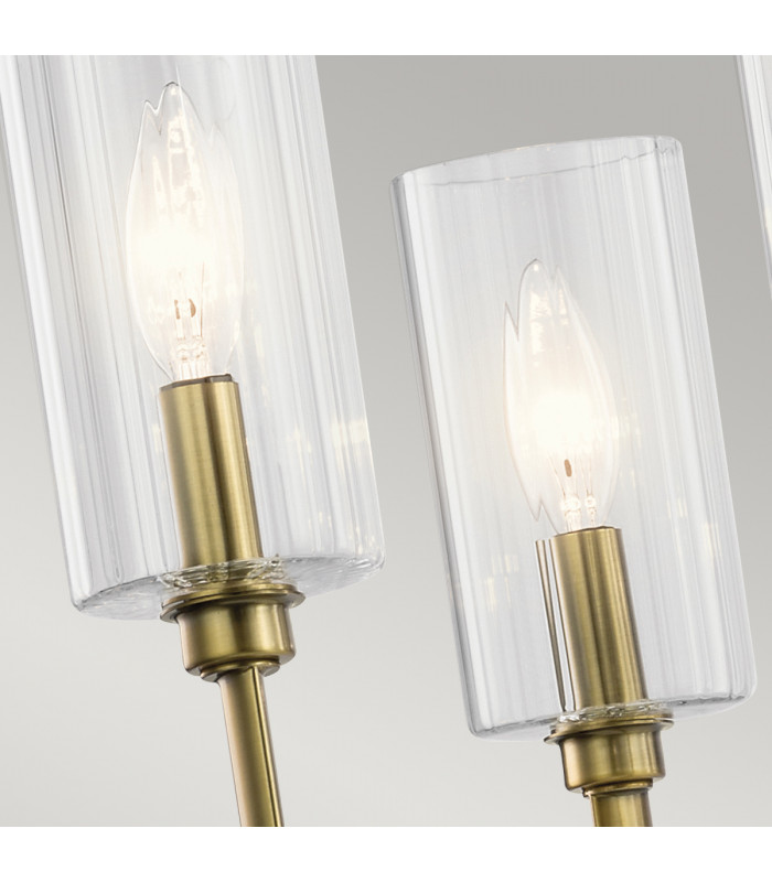 Kichler Kimrose Multi Arm Pendant Ceiling Light Brushed Natural Brass-2