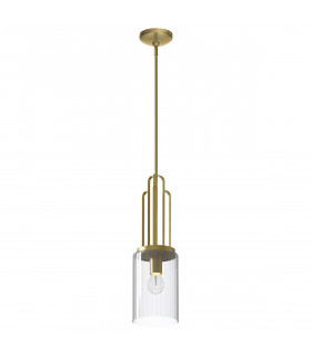 Kichler Kimrose Dome Pendant Ceiling Light Brushed Natural Brass-1