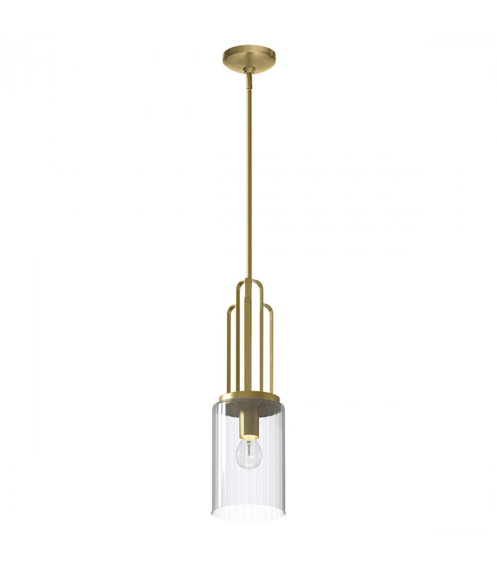 Kichler Kimrose Dome Pendant Ceiling Light Brushed Natural Brass-1