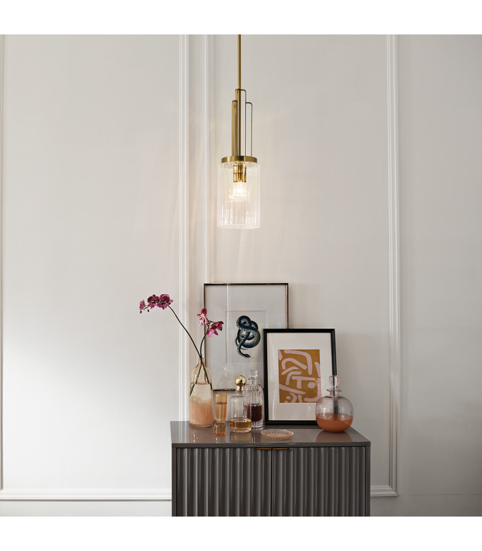Kichler Kimrose Dome Pendant Ceiling Light Brushed Natural Brass-5