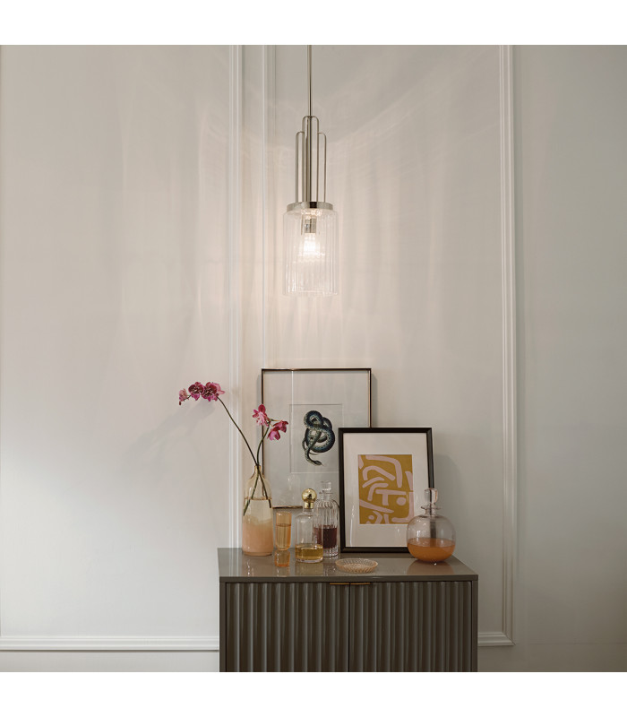 Kichler Kimrose Dome Pendant Ceiling Light Polished Nickel-5